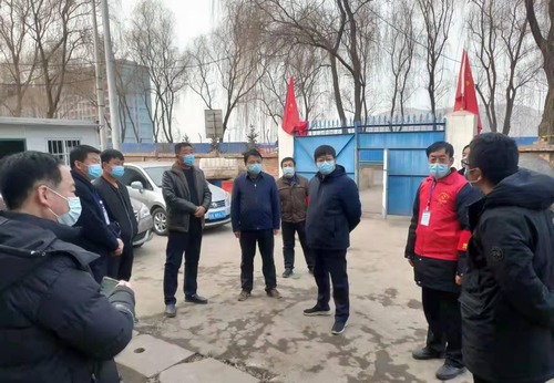 彬州市委常委、統戰部部長郭嘉楠一行蒞臨陜煤建設路橋分公司彬長項目部檢查指導疫情防控工作