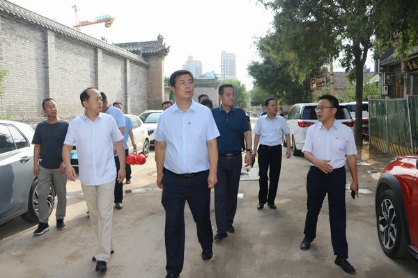 蒲城縣委書記張毅鋒一行深入蒲城縣槐院里歷史文化街區項目進行視察