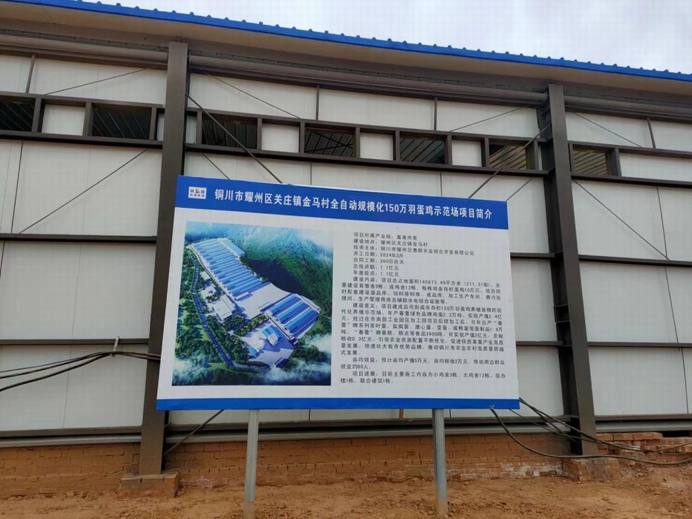 陜煤建設(shè)設(shè)計(jì)研究院:銅川市耀州區(qū)關(guān)莊鎮(zhèn)金馬村全自動(dòng)規(guī)模化150萬羽蛋雞示范場項(xiàng)目主體驗(yàn)收